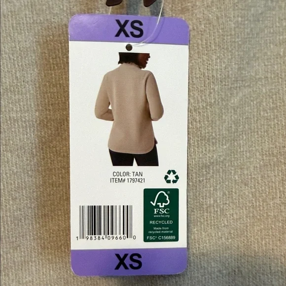 32 Degrees Light Beige Fleece Pullover Women’s xsmall - Picture 4 of 11